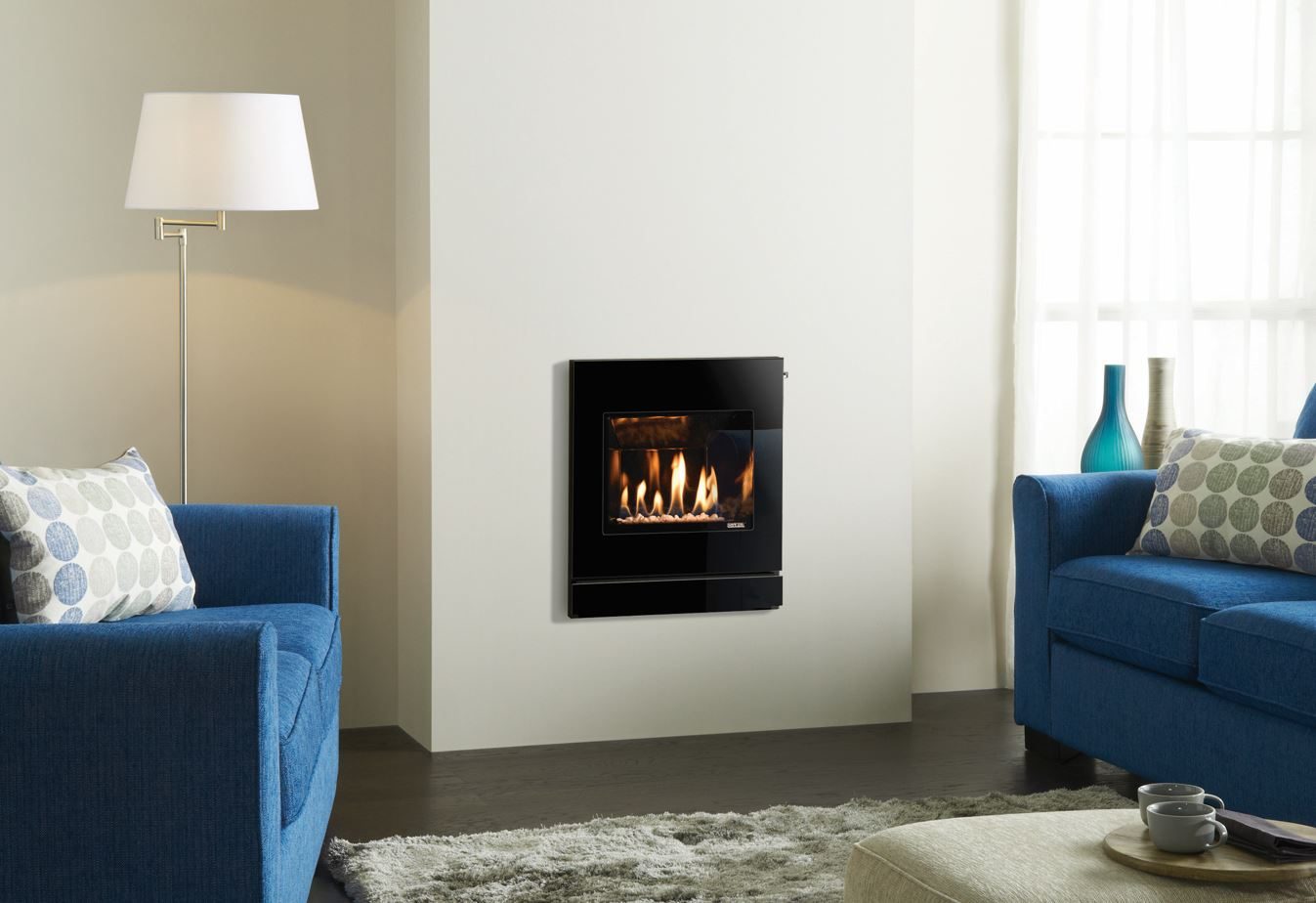 Logic He With White Stone Fuel Bed Designio2 Glass And Slide Control