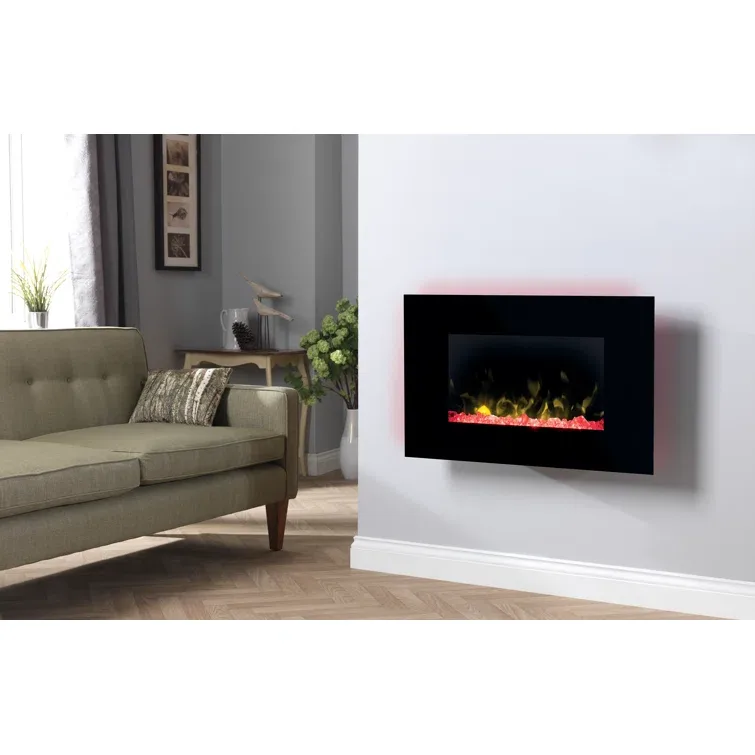 Dimplex Toluca Optiflame Wall Firewith Choiceof Fuel Bedsand Coloursand Bluetooth Speaker