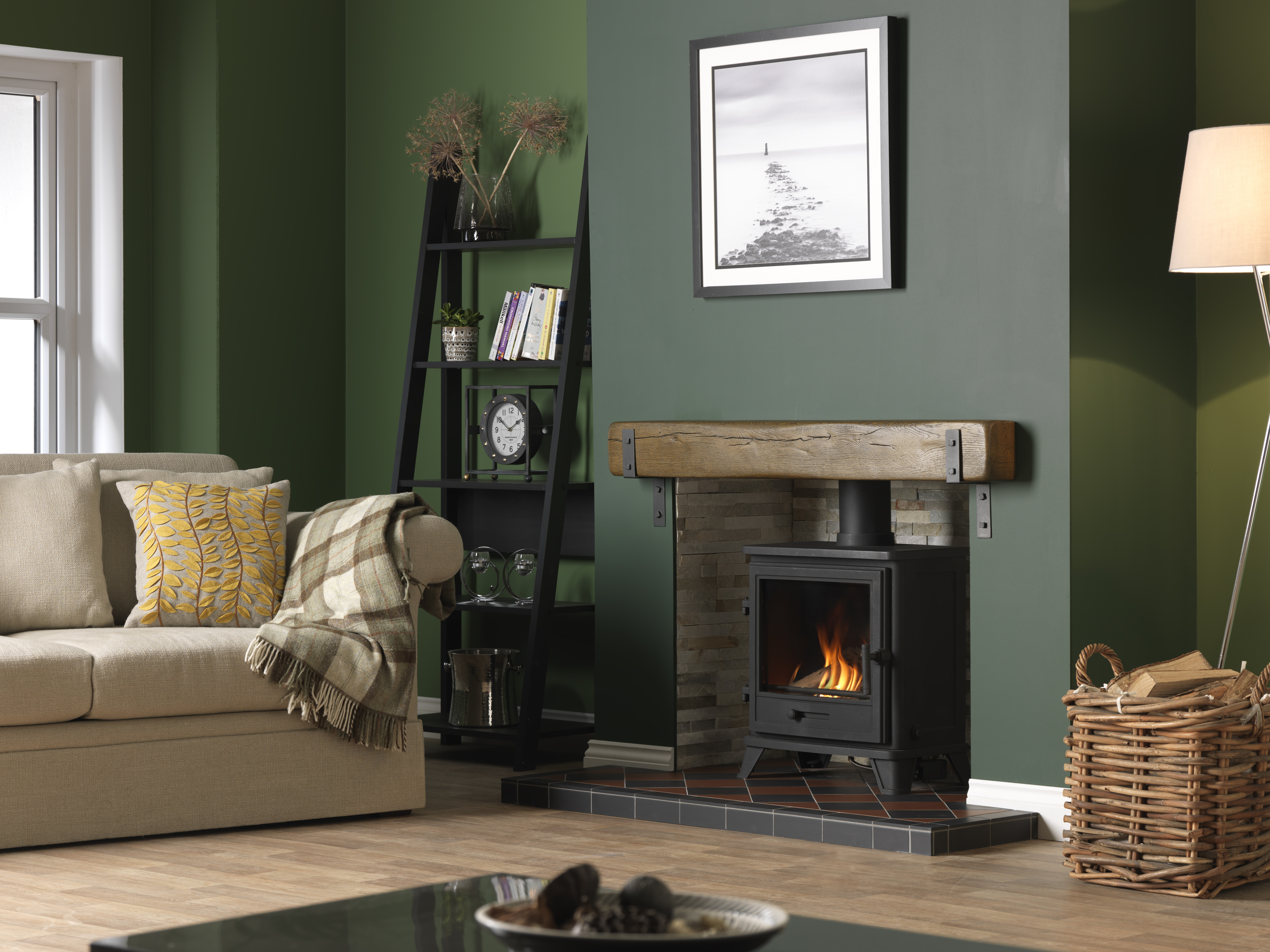 Bassington Gas Stove Black Standard Leg