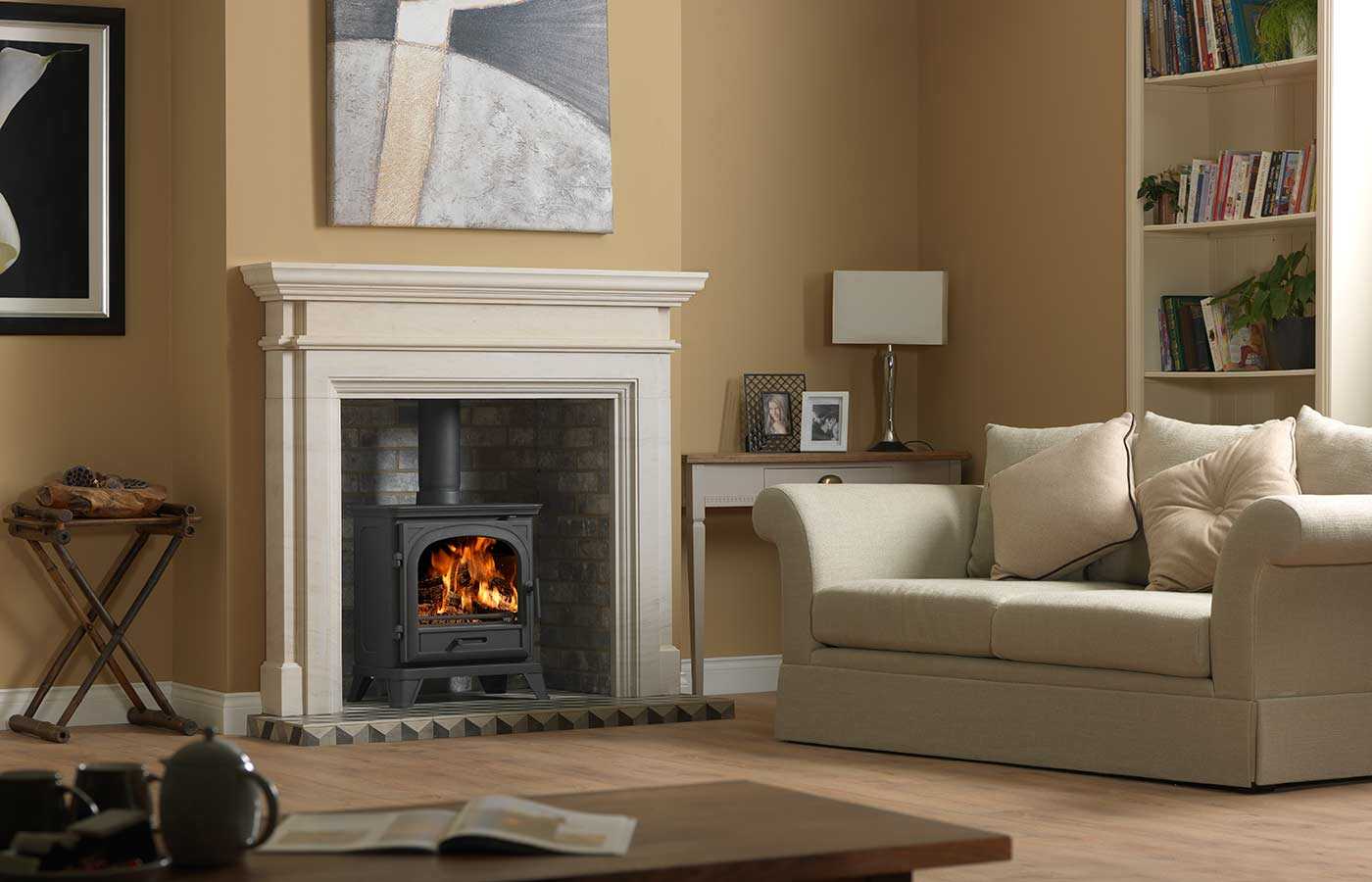 Avebury Teramo Surround Avebury Stove Grey Brick Bond Chamber